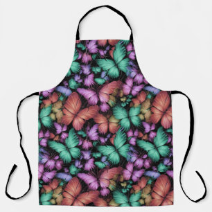 Colorful Butterflies Print Apron