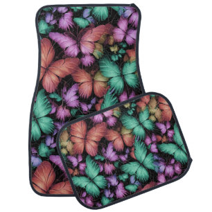 Colorful Butterflies Print Car Floor Mat