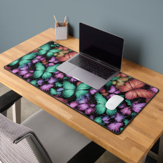 Colorful Butterflies Print Desk Mat