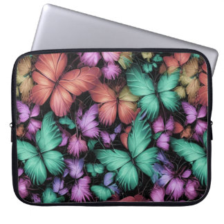 Colorful Butterflies Print Laptop Sleeve