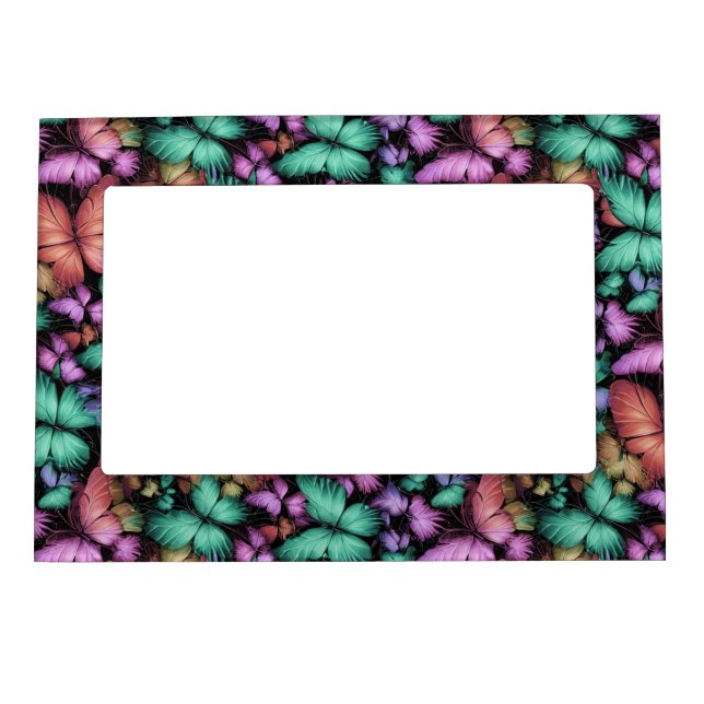 Colorful Butterflies Print Magnetic Frame (Front)