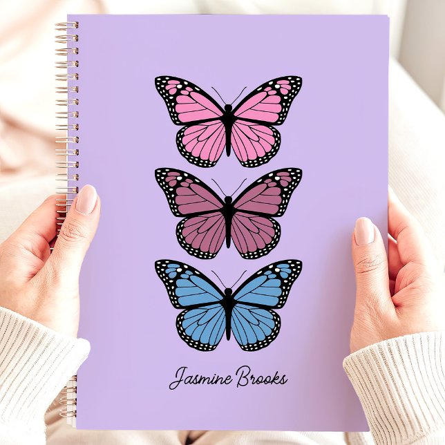 Colorful Butterflies Purple Custom Name Planner (Creator Uploaded)