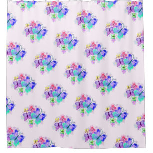 Colorful Butterflies Shower Curtain