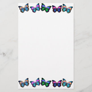 Colorful Butterflies Stationery