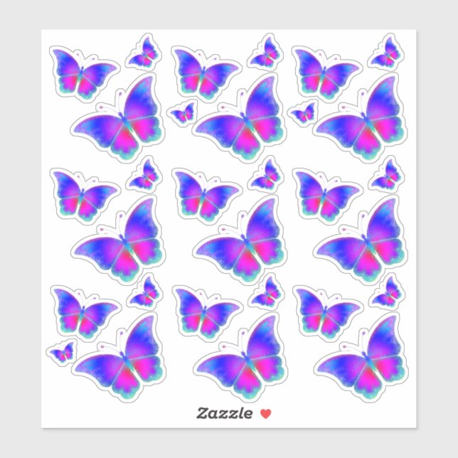 Colorful Butterflies Sticker (Sheet)