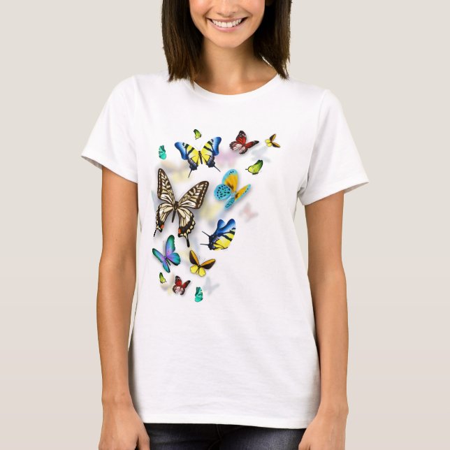 colorful Butterflies     T-Shirt (Front)