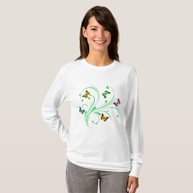 Colorful butterflies T-Shirt (Front Full)
