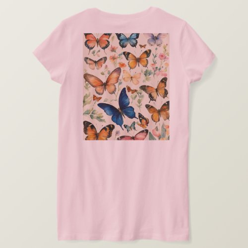 Colorful butterflies T_shirt