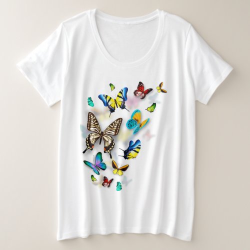 colorful Butterflies     T_Shirt