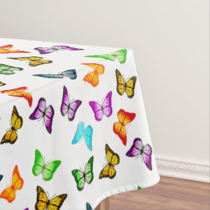 Colorful butterflies tablecloth