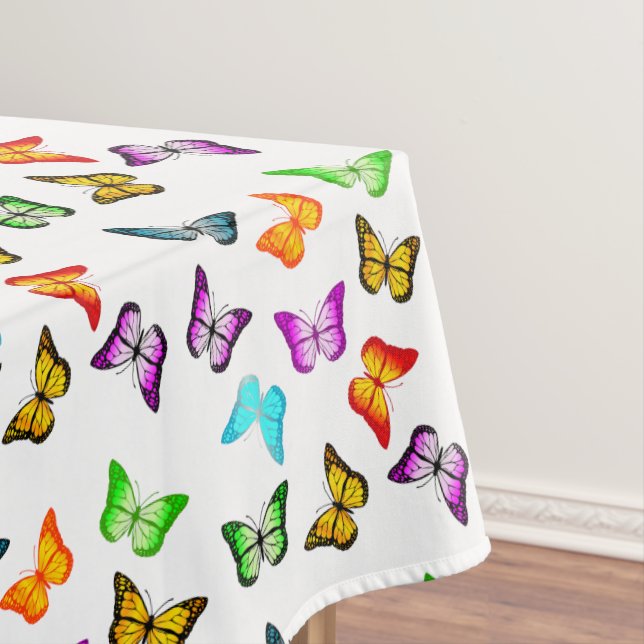 Colorful butterflies tablecloth (In Situ)