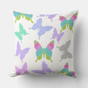 Colorful Butterflies - Throw Pillow