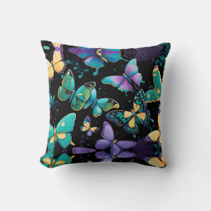 Colorful Butterflies Throw Pillow