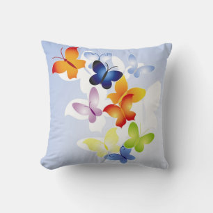 Colorful Butterflies Throw Pillow