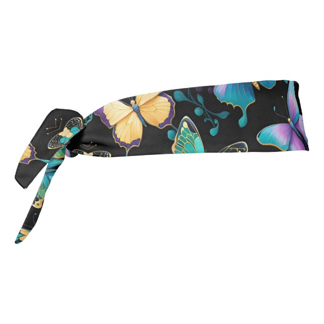Colorful Butterflies Tie Headband (Rotate 270)