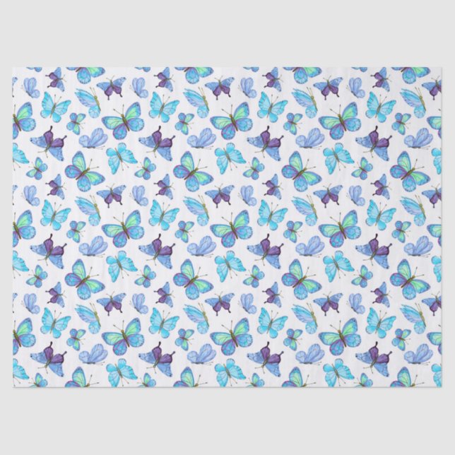 Colorful Butterflies Tissue Paper (Front)