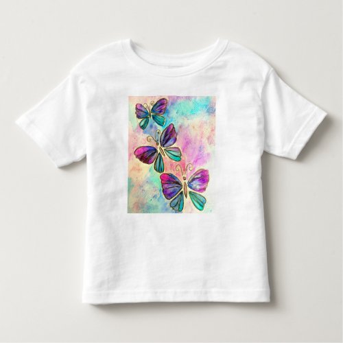 Colorful Butterflies Toddler T_Shirt