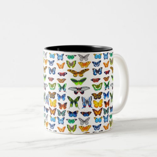 Colorful Butterflies Two_Tone Coffee Mug