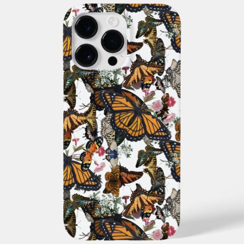 colorful butterflies with glitter vintage Case_Mate iPhone 14 pro max case