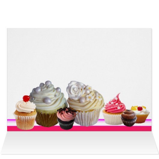 COLORFUL BUTTERFLIES YUMMY CUPCAKES BIRTHDAY PARTY (Inside Horizontal (Top))