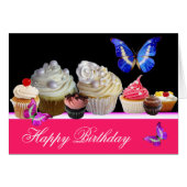 COLORFUL BUTTERFLIES YUMMY CUPCAKES BIRTHDAY PARTY (Front Horizontal)