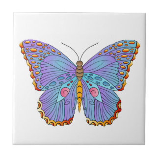 Colorful Butterfly Art Ceramic Tile