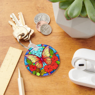 Colorful Butterfly Art Keyhains Keychain