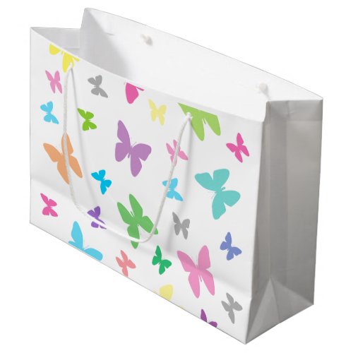 Colorful butterfly art large gift bag