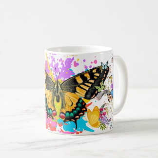 Colorful Butterfly Art with Vibrant Wing nature Coffee Mug