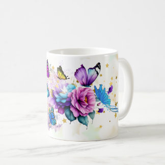 Colorful Butterfly Art with Vibrant Wing nature Coffee Mug
