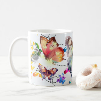Colorful Butterfly Art with Vibrant Wing nature Coffee Mug