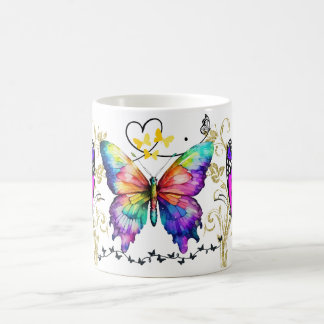 Colorful Butterfly Art with Vibrant Wing nature Coffee Mug