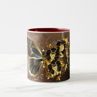 Colorful Butterfly Art with Vibrant Wing nature Two-Tone Coffee Mug