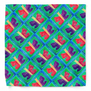 Colorful Butterfly Basic Twist Bandana