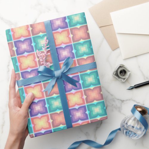 : Colorful Butterfly Blossom Pattern Wrapping Paper
