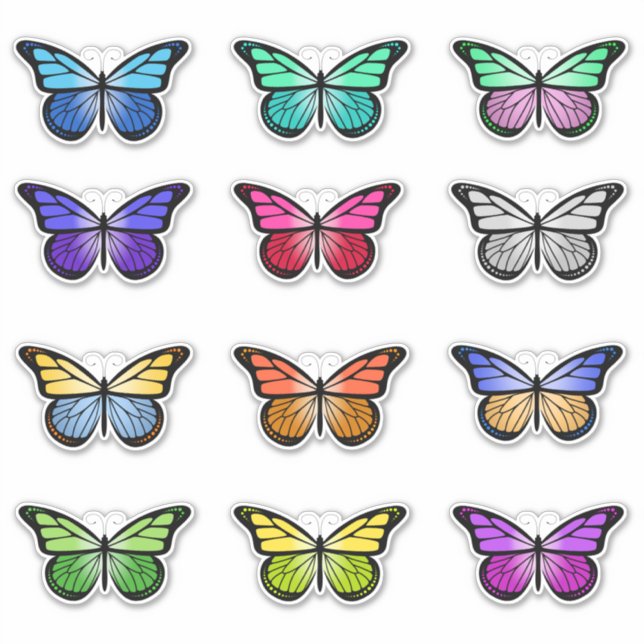 Colorful Butterfly Bundle Sticker (Front)