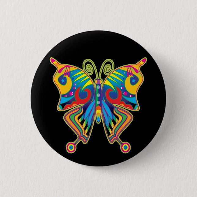 Colorful butterfly button (Front)