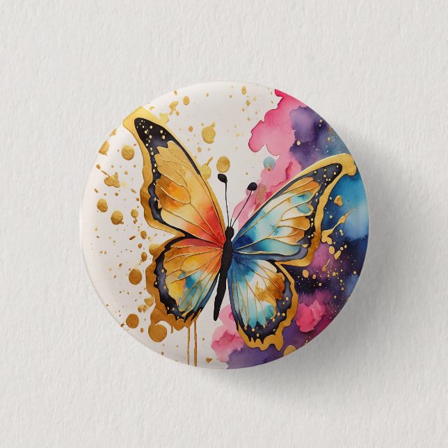 Colorful Butterfly Button (Front)