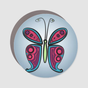 Colorful butterfly car magnet