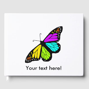 Colorful butterfly clipart guest book