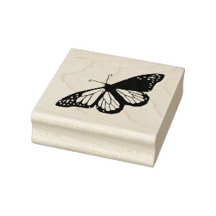 Colorful butterfly clipart rubber stamp