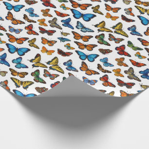 Colorful Butterfly Collection Pattern Wrapping Paper