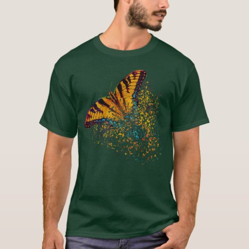 Colorful Butterfly Dispersion Design 1 T_Shirt