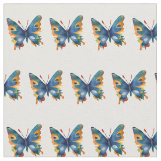 Colorful Butterfly drawing  Fabric