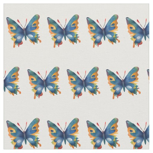 Colorful Butterfly drawing  Fabric