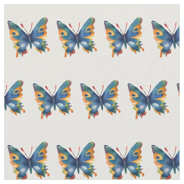 Colorful Butterfly drawing  Fabric (Close Up)