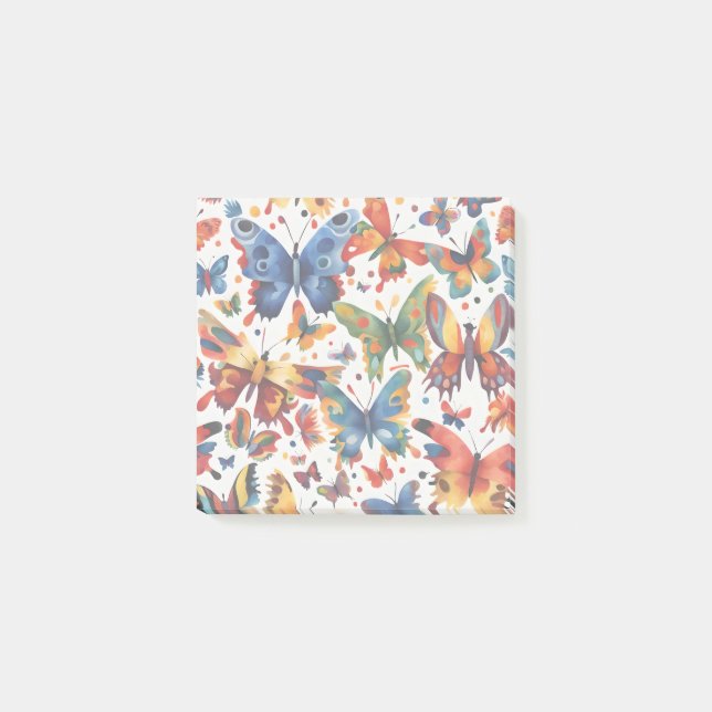 Colorful Butterfly drawing  Post-it Notes (Front)