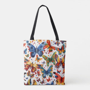 Colorful Butterfly drawing Tote Bag