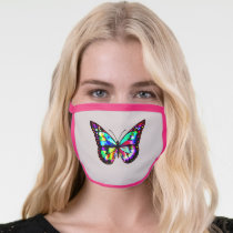 colorful butterfly face mask washable Reusable
