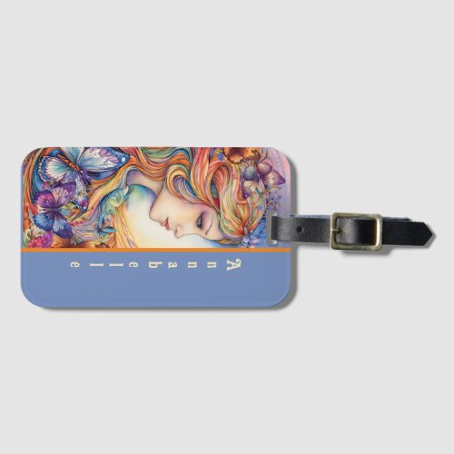  Colorful Butterfly Fairy Luggage Tag